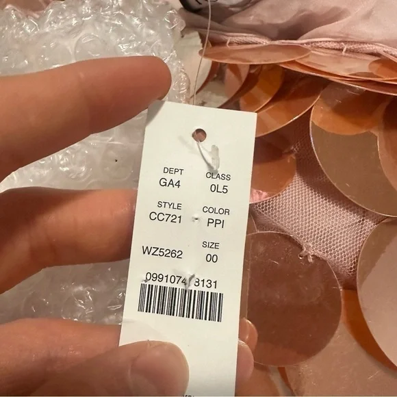 J crew peachy pink Collection circle-sequin midi dress - Picture 5 of 6